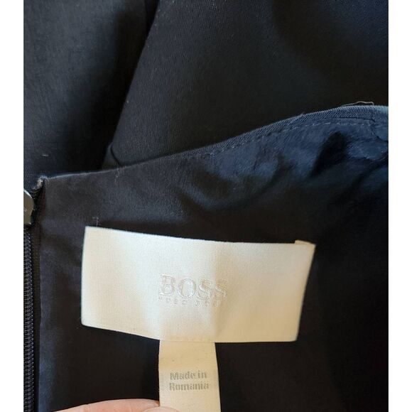 Boss Hugo Boss Daleno Short Sleeve Wool Blend Dress Size 14 - Picture 5 of 7